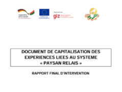 Ressource : Document de capitalisation des expériences liées au système "paysans relais"