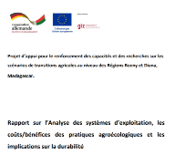 Ressource : Rapport sur l‘analyse des systémes d‘exploitation, les coûts/bénéfices des pratiques agoécologiques et les implications sur la durabilité